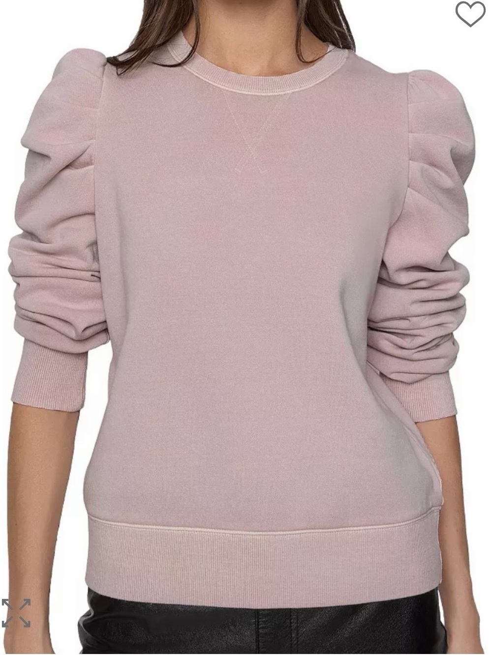 Rebecca Minkoff grey color Puff-Sleeve Crewneck Sweater